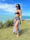 Saia de tule, preta e bege REF 29827