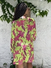 Camisão sem botão, verde com flores REF 48026