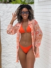 Camisão sem botão, coqueiros laranja REF 43410