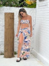 Kit Saia Nó + Cropped pássaro azul