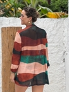 Camisão sem botão, marrom e verde REF 43380
