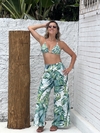 Calça malha folhas de palmeira verde REF 42017