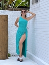 Vestido malha nó ombro só verde REF 42956