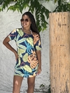 Vestido malha colorida com costela de adão REF 19613