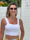 Cropped decote reto branco REF 44547
