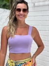 Cropped decote reto lilás REF 44561