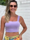 Cropped decote reto lilás REF 44561