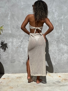 Saída de praia argola arrastão trabalhado bege REF 39260 - comprar online