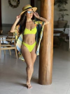 Kimono sedinha folhas verde limão REF 20404