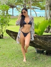 Saída curta de tule, tucano e caju com pintas REF 29407