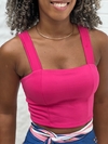 Cropped decote reto rosa REF 44554
