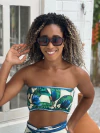 Cropped faixa flores azuis REF 39864