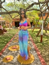 Calça de tule, degradê azul e roxo REF 32582