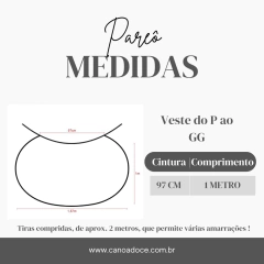 Saia envelope malha coqueiros laranja REF 43182 - comprar online