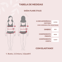 Saída de praia de tule, manga flare, verde e marrom REF 44882 - comprar online