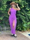 Vestido malha nó ombro só fuscia claro REF 47142