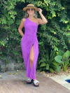 Vestido malha nó ombro só fuscia claro REF 47142