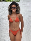 Conjunto Biquíni de amarrar marrom verniz REF 44172
