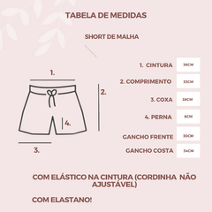 Short malha, com elástico, rosa aberto REF 42888 - comprar online