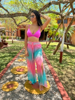 Calça de tule, degradê rosa e azul REF 32575