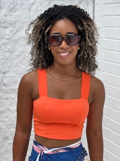 Cropped decote reto laranja REF 44509