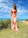 Calça de tule, olho grego com fundo rosê REF 29490