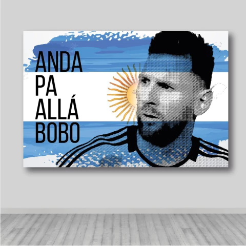 Cuadro Rectangular Argentina Campeón del Mundo 2022, "que miras bobo"