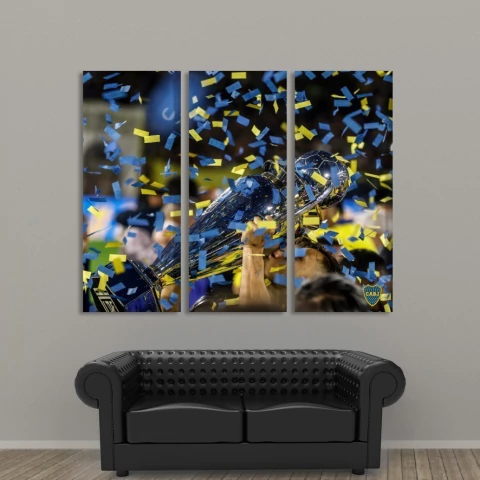 Cuadro Triptico de Boca Juniors #48 (foto 75 x 30 cm) - comprar online