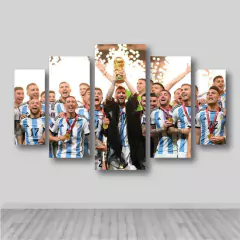Cuadro Políptico Argentina Campeón Mundial 2022 #2