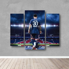 Cuadro Triptico Irregular Messi Paris Saint Germain #67