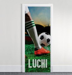 Ploteo de puerta Futbol 4 - comprar online