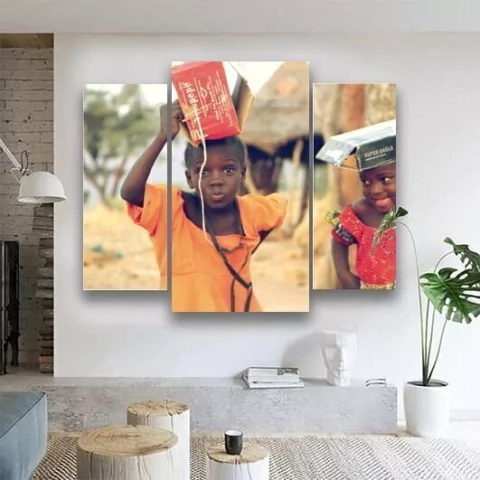 Cuadro Tríptico Irregular Deco foto#100