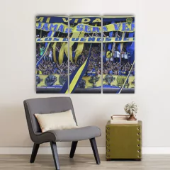 Imagen de Cuadro Tríptico Boca Junior