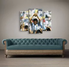 Cuadros Tripticos Irregulares Maradona