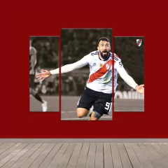 Cuadro Triptico Irregular River Plate Lucas Pratto #92