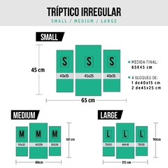 Cuadros Tripticos Irregulares  Messi Maradona Newels foto#7 - comprar online