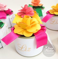 Tubolatas 7x5 com flor e nome em hotstamping (12 unidades)