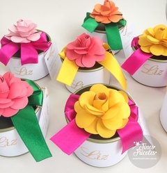 Tubolatas 7x5 com flor e nome em hotstamping (12 unidades) na internet