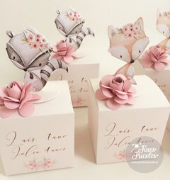 Caixa cubo 6x6x6cm Bosque Encantado (12 unidades)