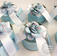 Tubolata 7x5 personalizadas com flor estampada (12 unidades)