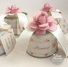 Tubolata 7x5 floral personalizadas com flor (12 unidades)