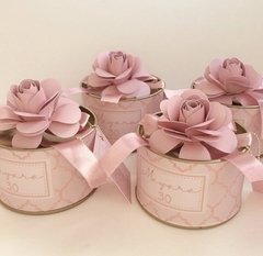 Tubolata 7x5 personalizadas com flor (12 unidades)