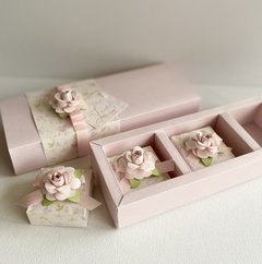 Caixas com borda e divisórias para 3 bem casados/brownie (6 unidades) - comprar online