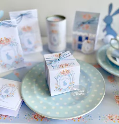 Caixa cubo 7x7x7cm Feliz Páscoa (12 unidades) - comprar online