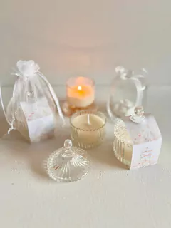 Potiche com vela perfumada personalizada