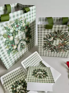 Imagem do 10 cartões personalizados Natal + envelope + adesivo