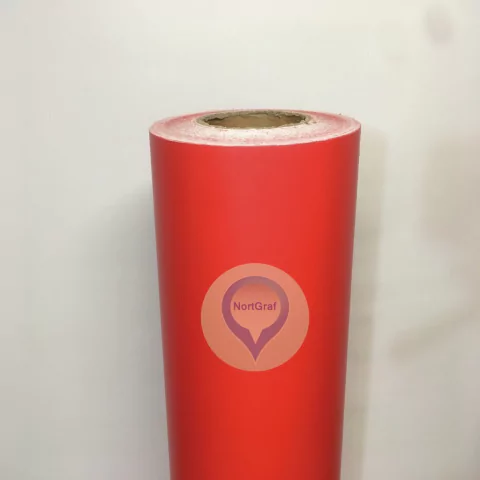 Vinilo Calandrado Rojo mate ancho 122 cm