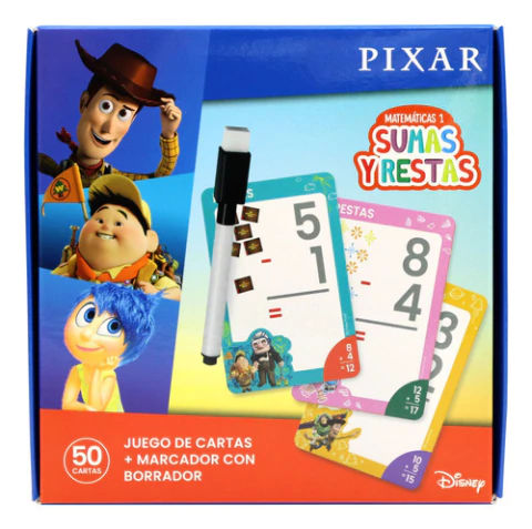 Cartas Didácticas Disney Pixar Matemáticas Sumas Y Restas