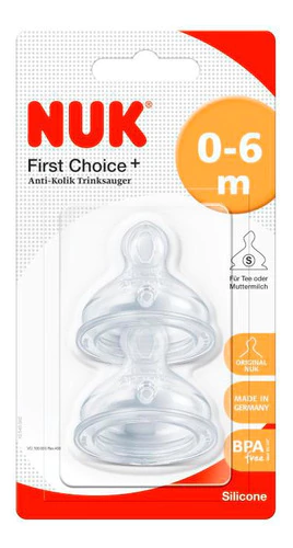 Nuk Tetinas First Choice Plus X2 Un +0m +6m Control De Flujo
