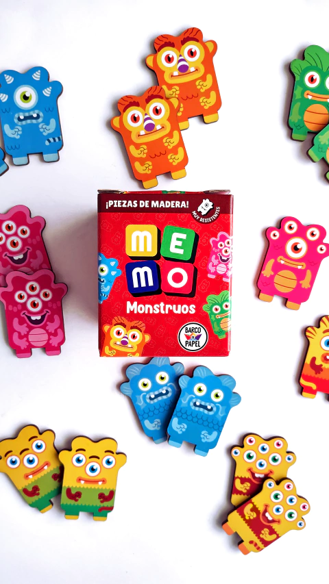 Juego De Memoria Mosntruos 20 piezas